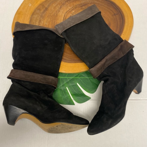 Phyllis Poland Suede Color Block Retro Boots - Picture 2 of 10